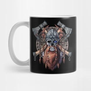 Viking Warrior Skull Mug